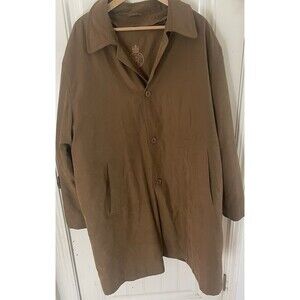 Patrick James Men’s Overcoat Trench Coat Suede Men’s Size XL Brown